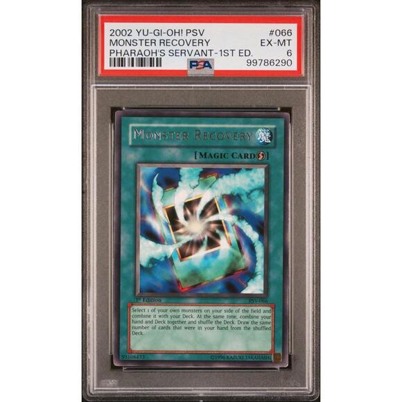 Toys | Monster Recovery Psv66 Rare 1st Edition Psa 6 Yugioh | Poshmark